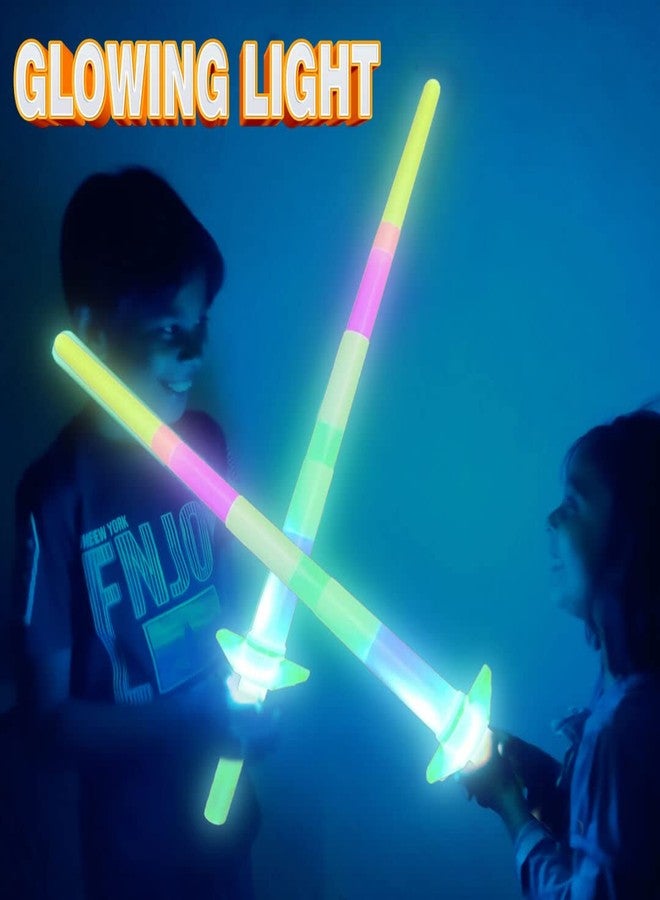 uneeke shape Glowing Sword, Flashing Expandable Laser Lightsaber/Talwar Toy for Kids Role Play, Pack of 2 (Make in India) (2 PC) - Image 4